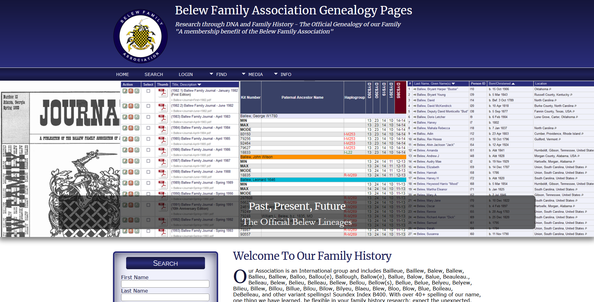 Belew Genealogy Pages